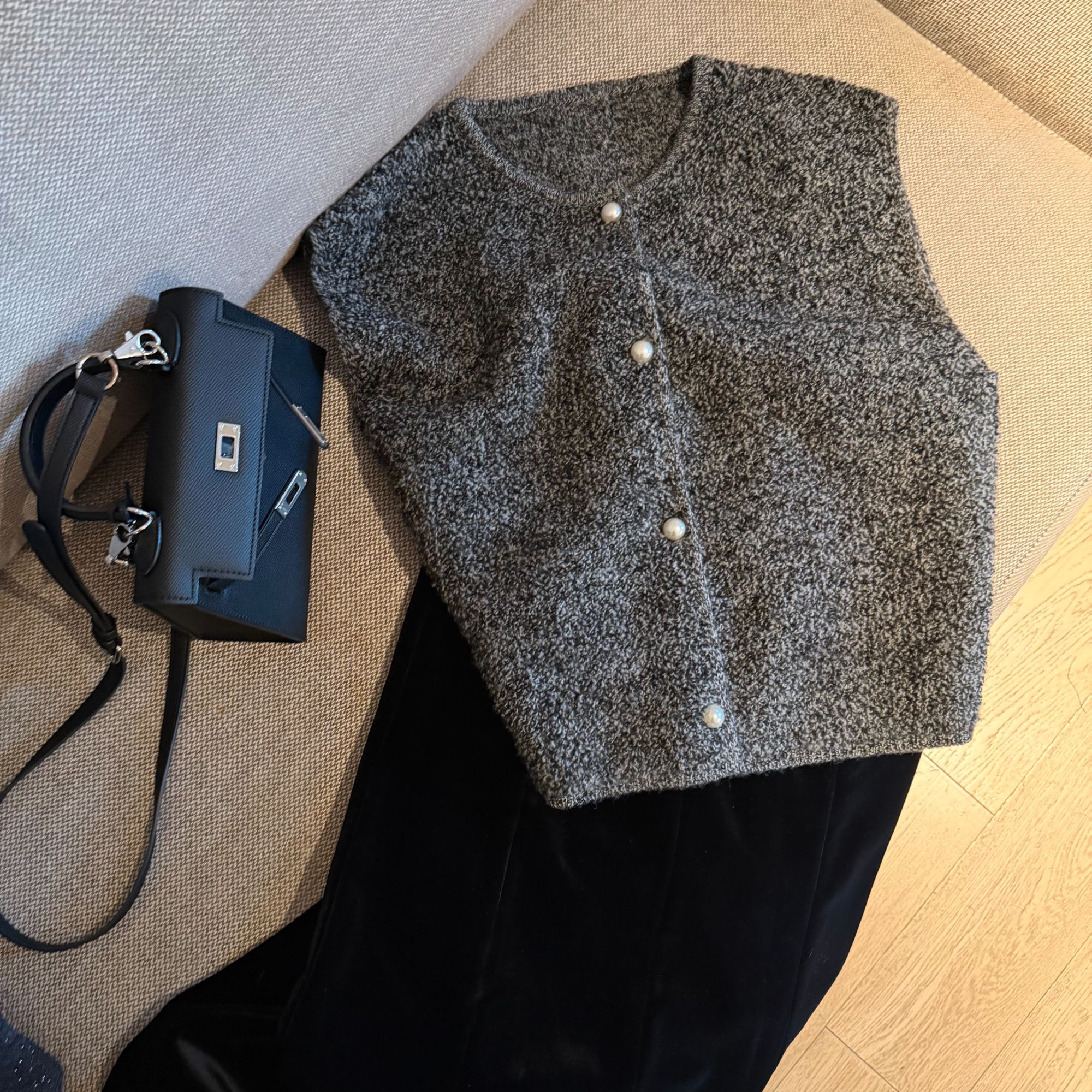 阿黎精选-------花纱设计款百搭羊毛马甲