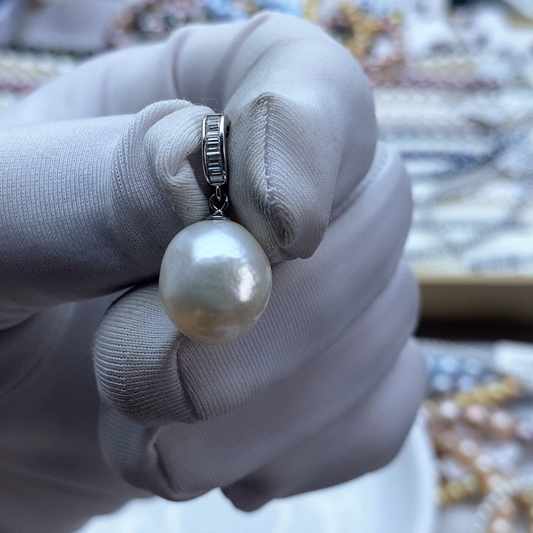 淡水珍珠颈饰银S925镶嵌