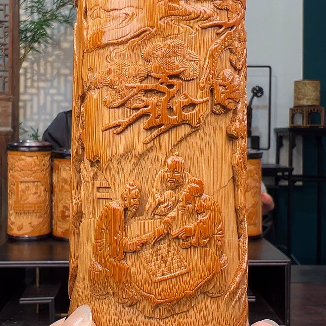 竹旗开得胜茶叶罐