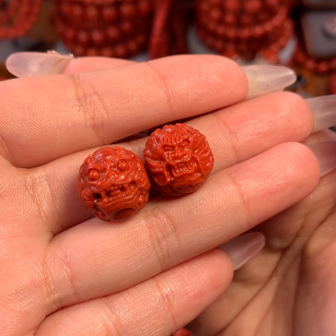 南红玛瑙配饰未镶嵌山**啸