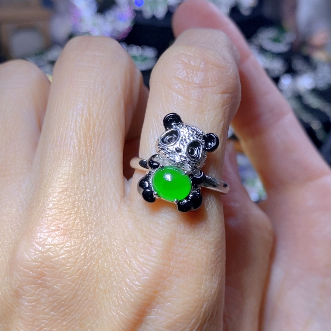 翡翠耳饰银S925镶嵌天然翡翠