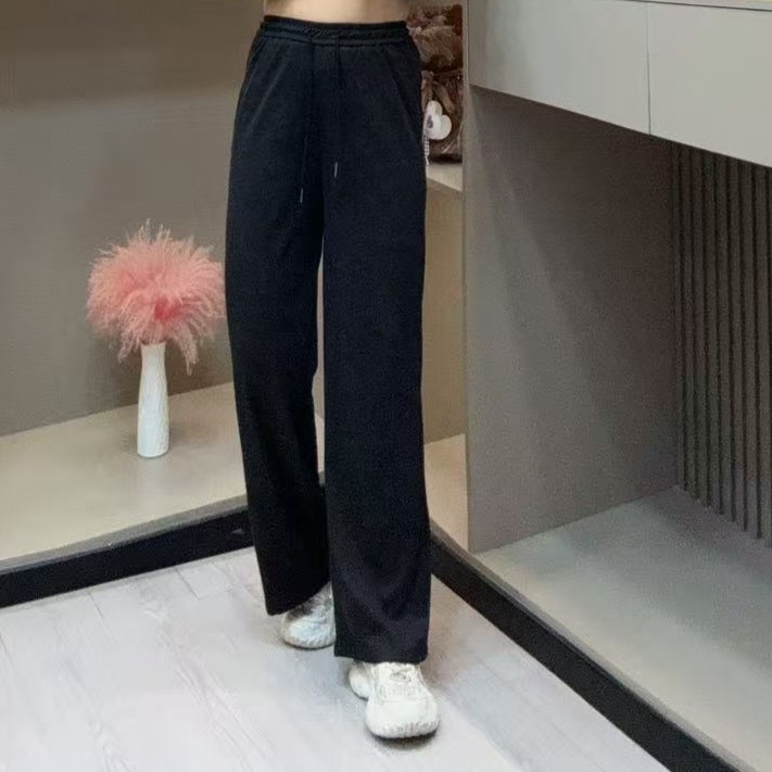 秋季阔脚裤-丫 5872-1时尚潮流休闲抽绳设计百搭胖MM大码女装新款