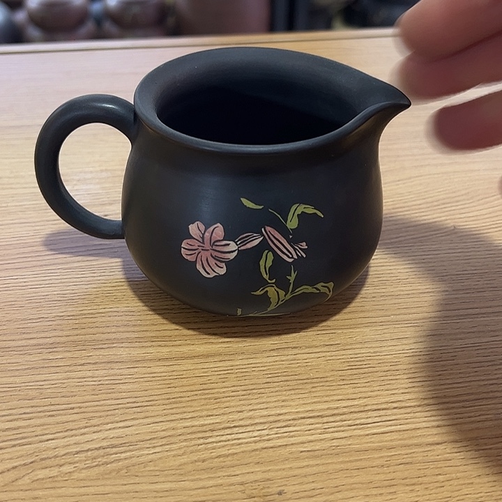 李****建水紫陶公道杯刻填全品特价