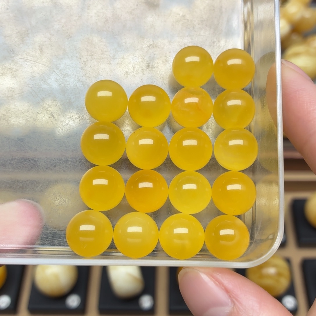 蜜蜡未镶嵌裸石蜜蜡10.8-11圆珠串