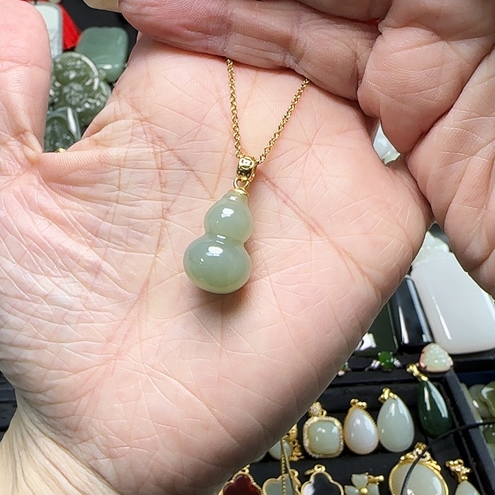 和田玉银S925镶嵌颈饰