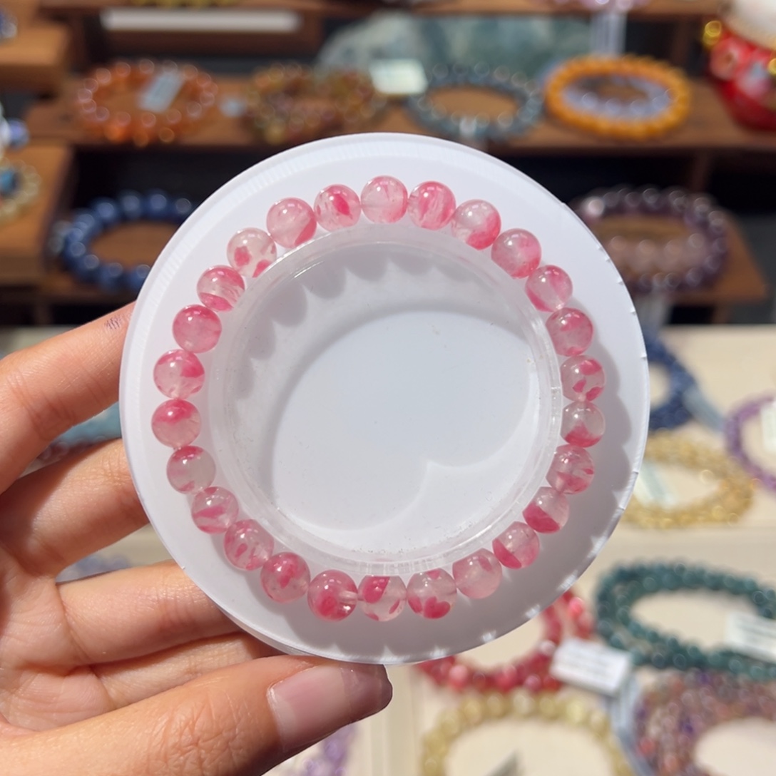 石英质玉未镶嵌手链7m天花板级樱花雨