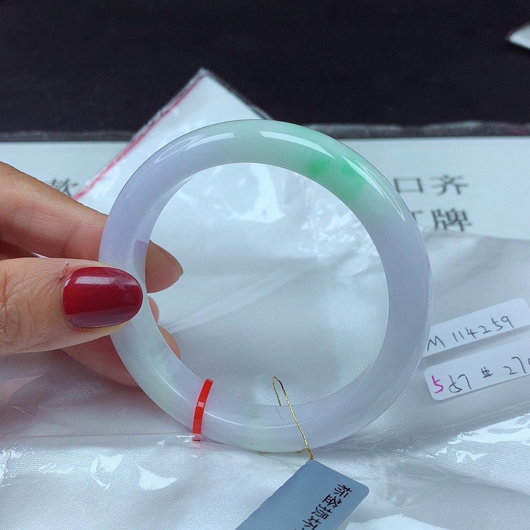翡翠手镯未镶嵌57圈4259