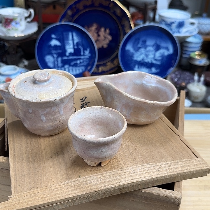 瓷片带款秋烧6件套啊啊啊啊啊