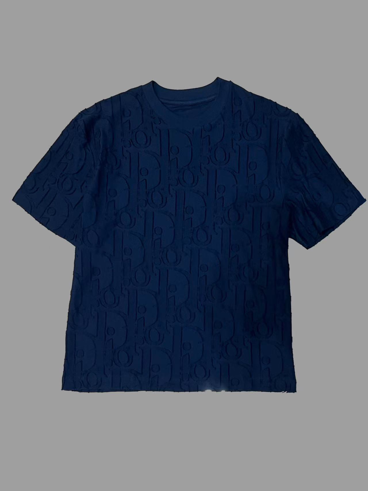 1040#迪家经典老花老钱纯棉基本款T恤