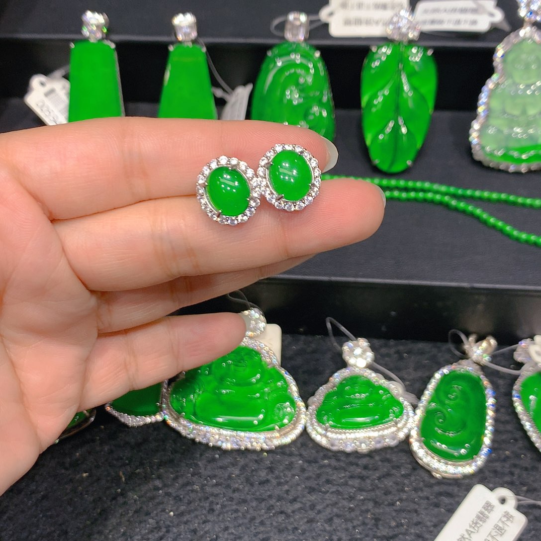 颈饰银S925镶嵌翡翠0005