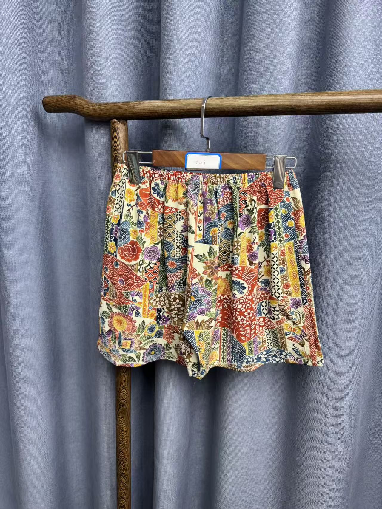 夏季新款时尚休闲桑蚕丝居家打底短裤T619