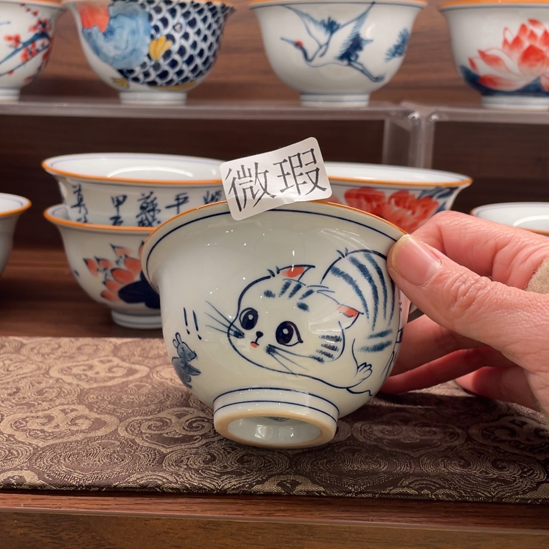 有瑕釉下彩纯手绘