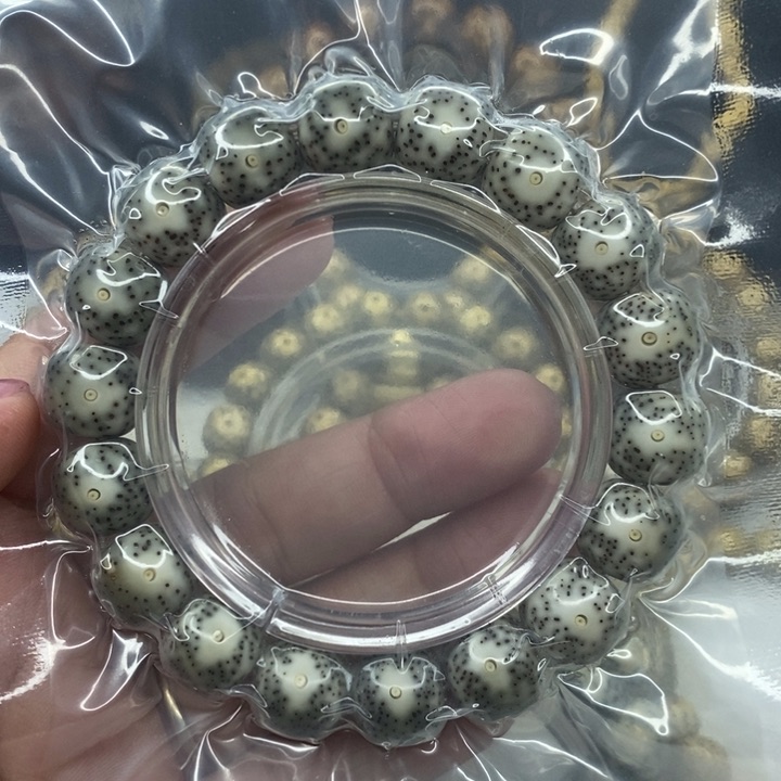 星月菩提手串?*13×12石玉月留白