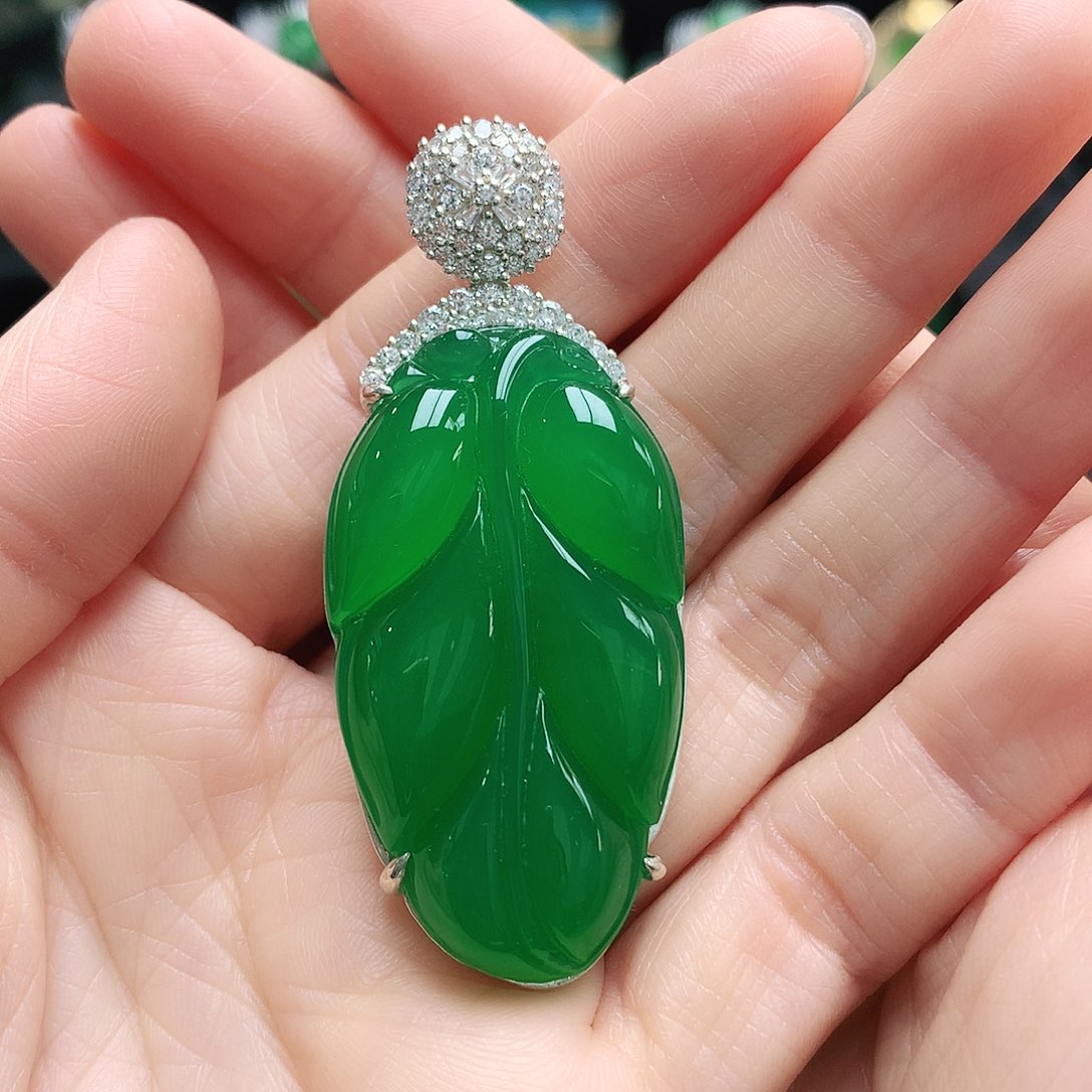 玛瑙/玉髓吊坠银S925镶嵌