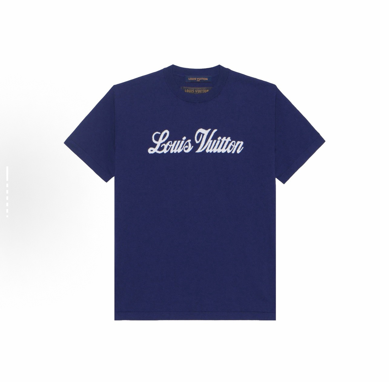 未使用 LouisVuitton/路易威登 蓝紫色针织logo短袖 XL码/全新