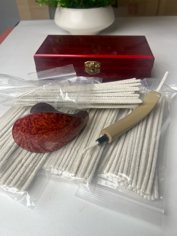 5包×50根白色软毛棉条烟斗清理专用通条不易掉毛工具配件