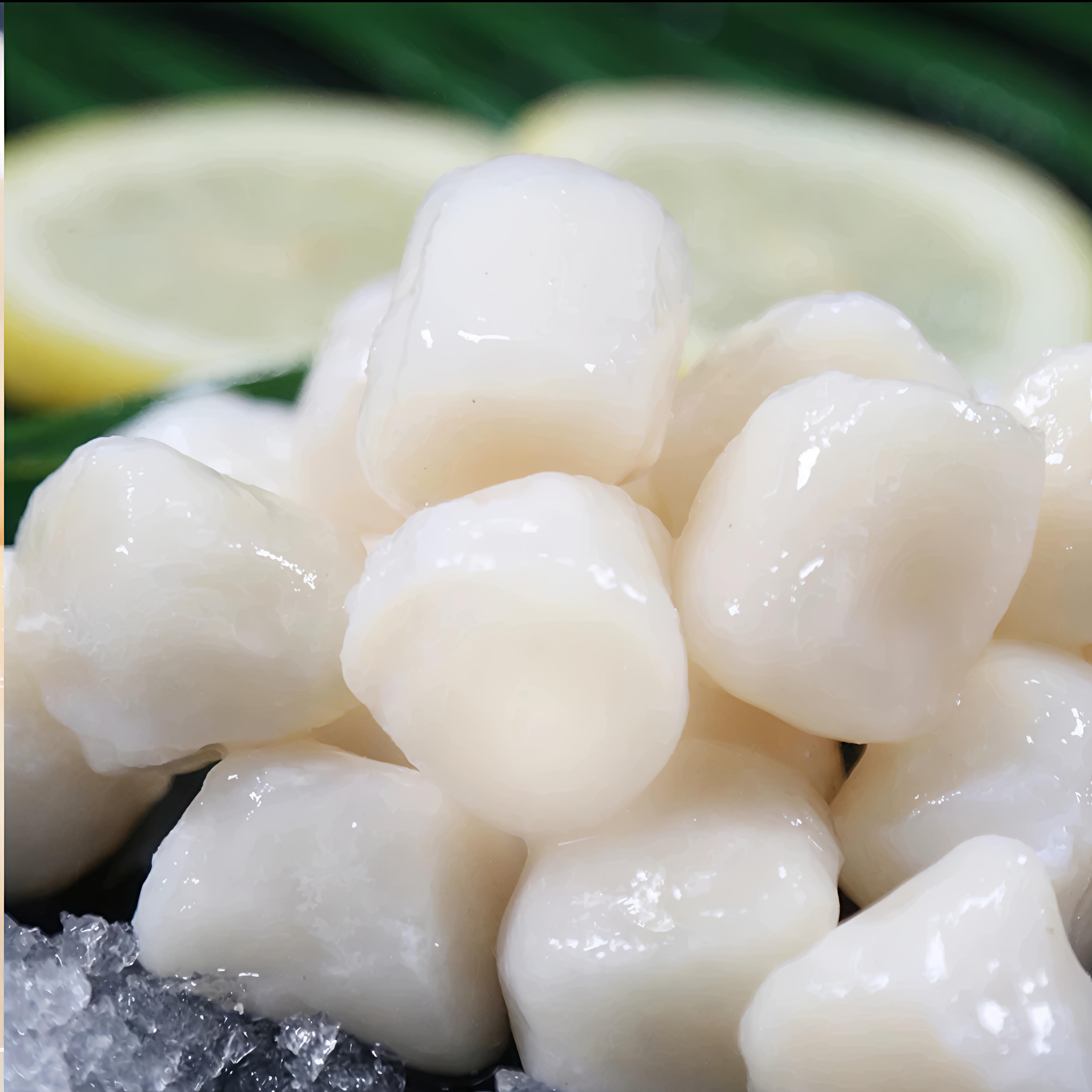 三斤高品质无泡药大号原浆扇贝新鲜柱海鲜墨鱼丸扇贝边