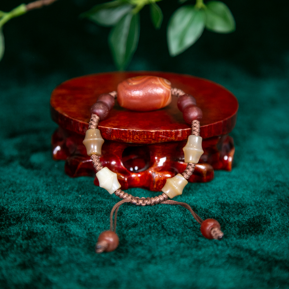 玛瑙多宝长棱手工编织手链SJYQ10051