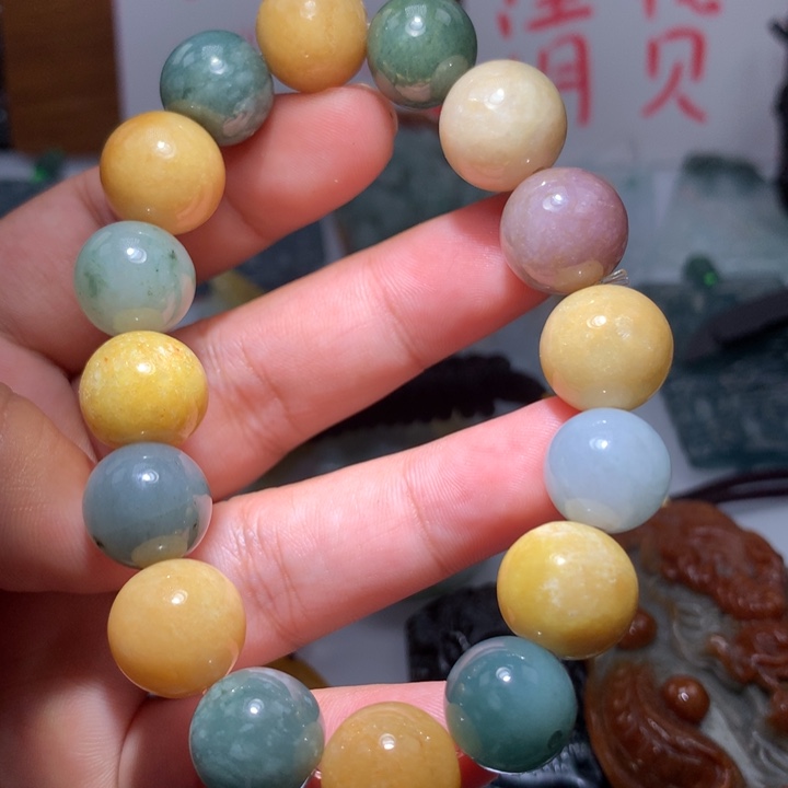 翡翠颈饰未镶嵌保真天然A货翡翠