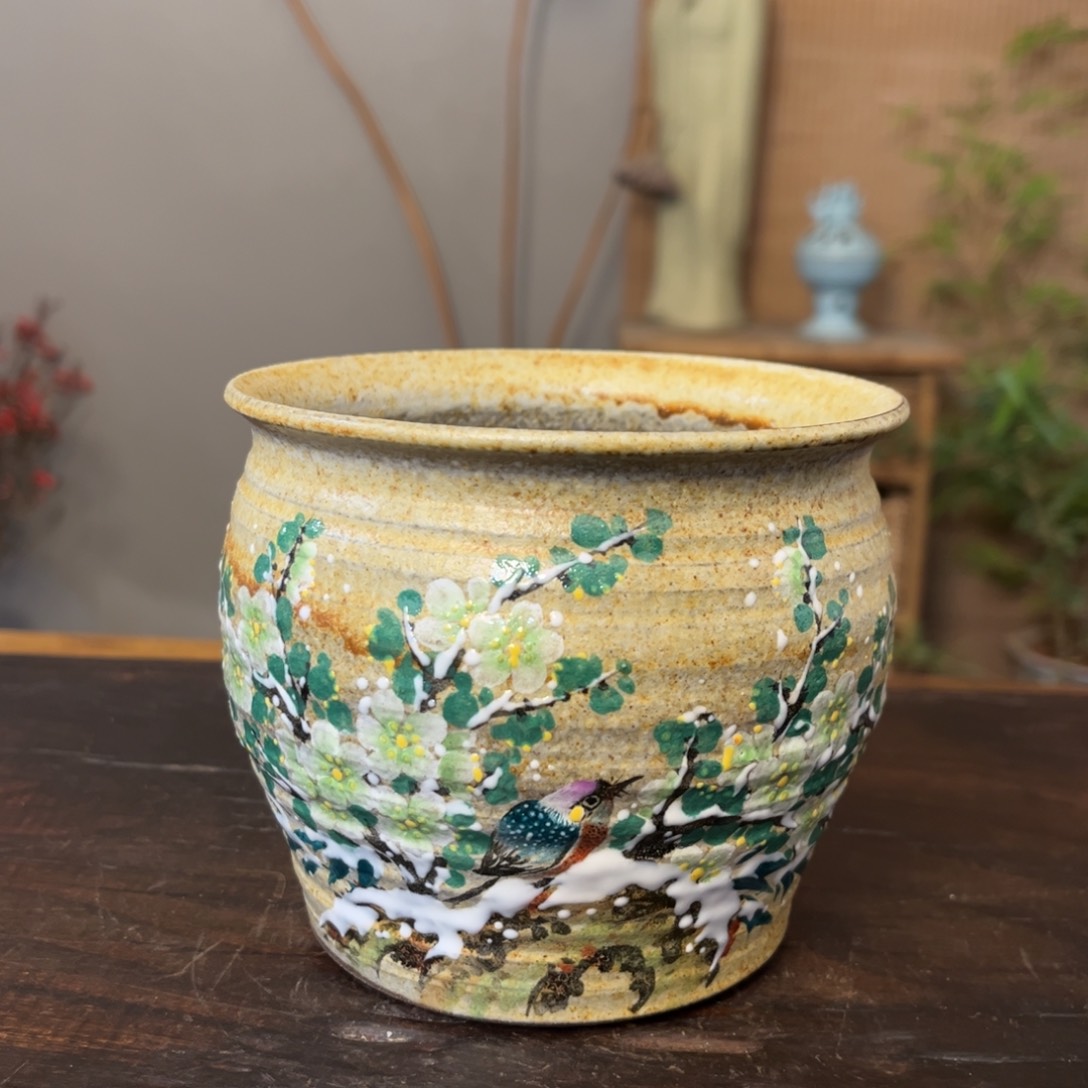 杯柴烧手工手绘陶瓷