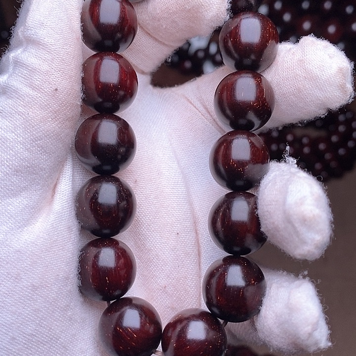 小叶紫檀手串/手链带金星1.5cm