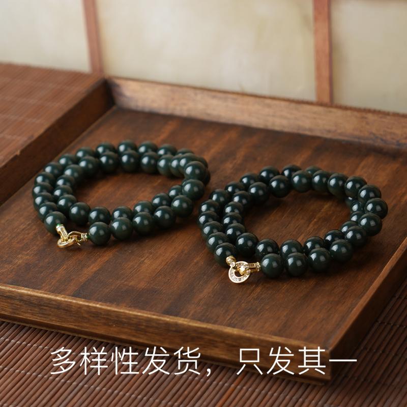 【五哥】和田玉塔青项链【多样性发货，发一件】