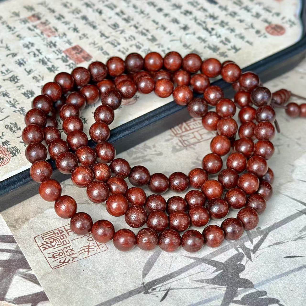 小叶紫檀多圈手串411无礼盒