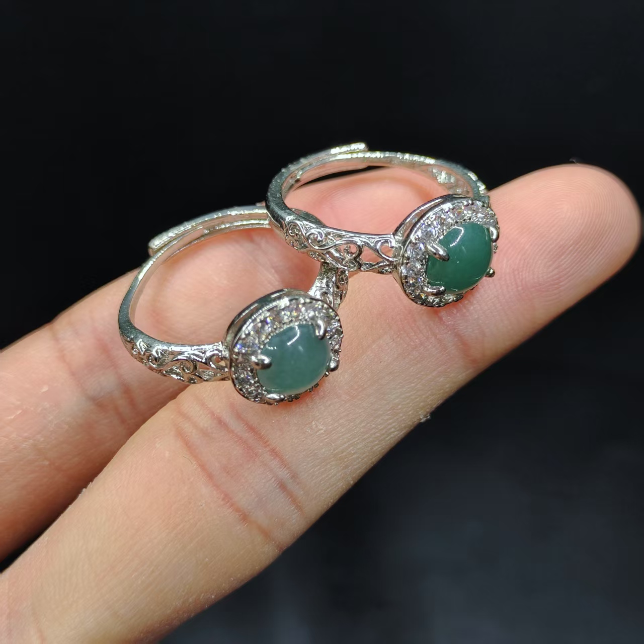 【龙龙严选】翡翠蛋面戒指YG【多样性发其一】约7mm