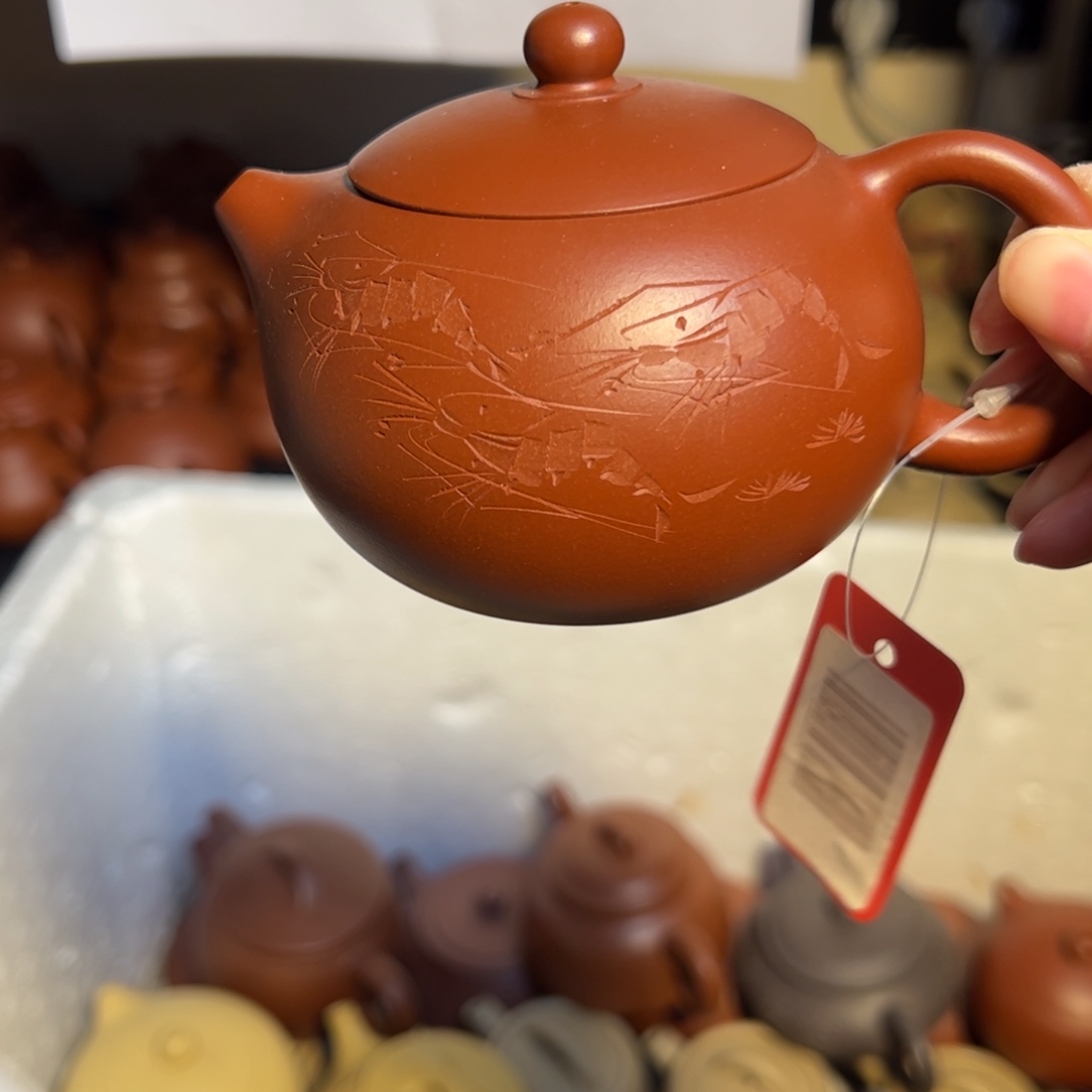 紫砂茶壶宜兴紫砂壶朱泥