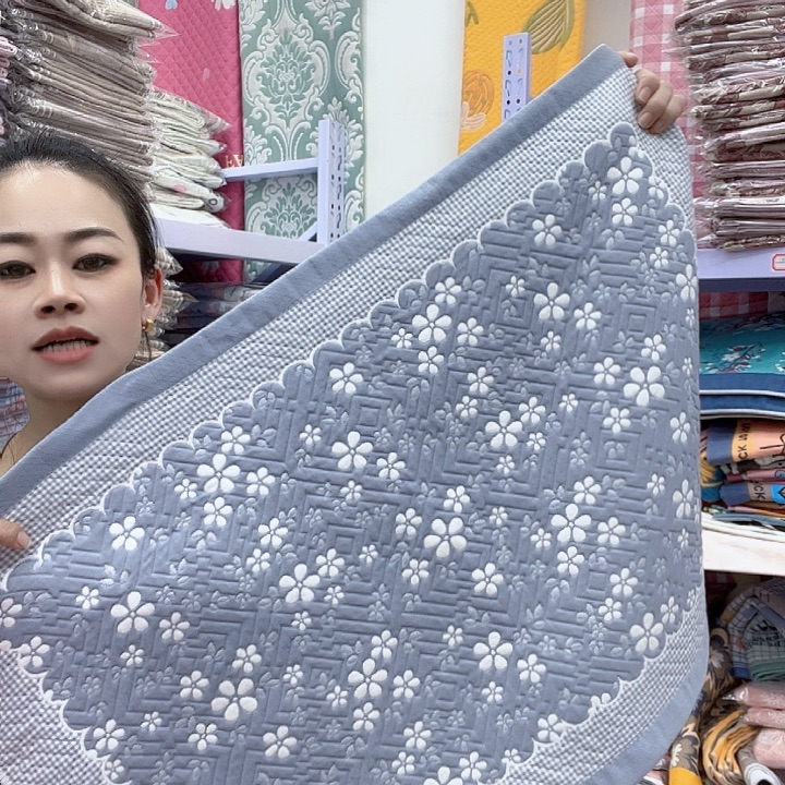 棉紫灰色雪花纯棉