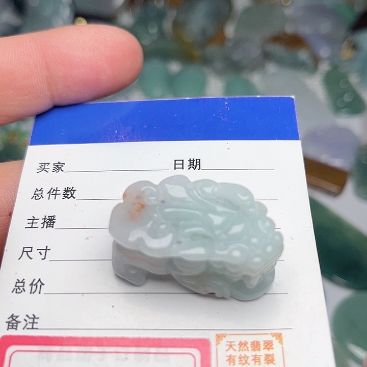 翡翠颈饰未镶嵌貔貅