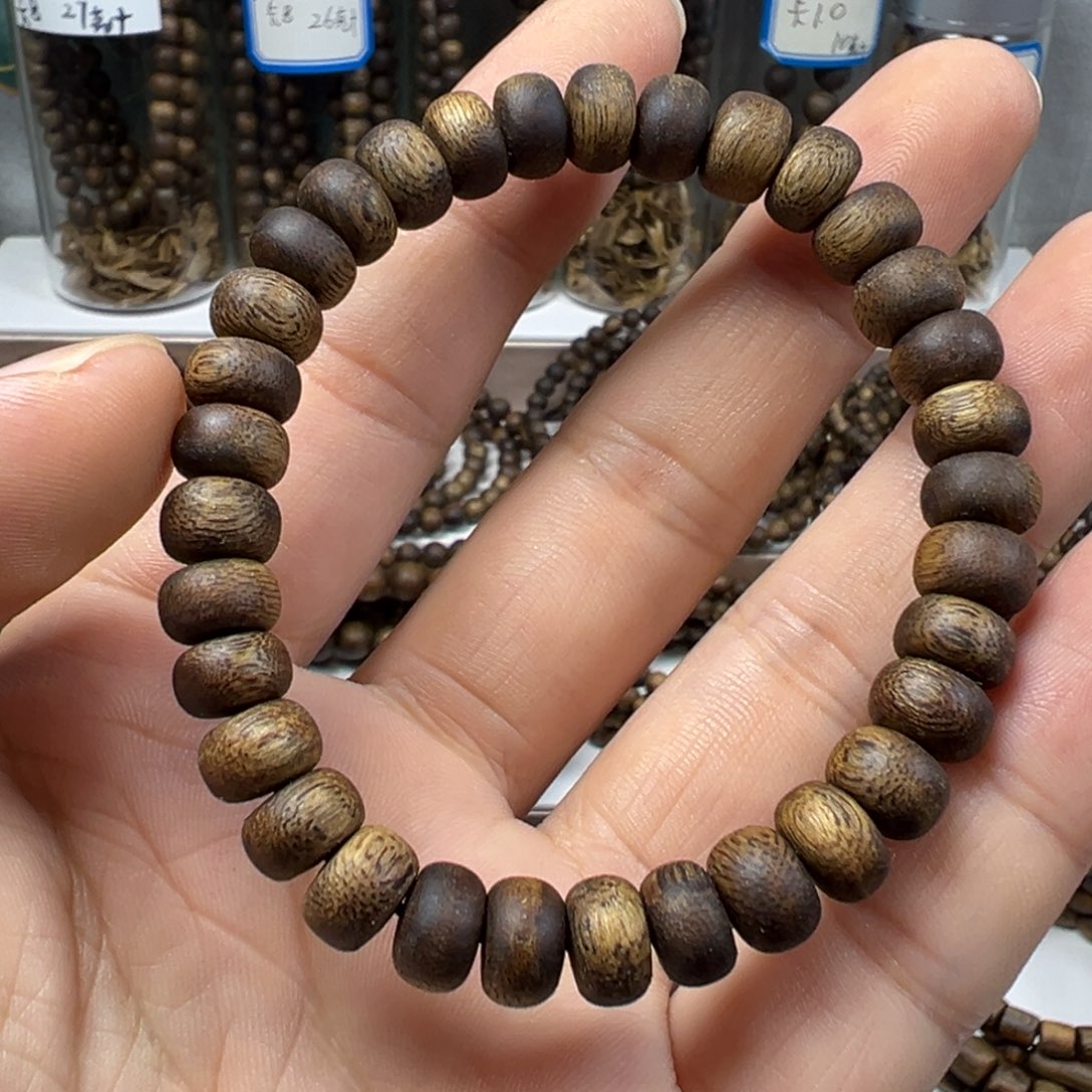 沉香沉香碎屑奇楠沉香卡8单圈算盘