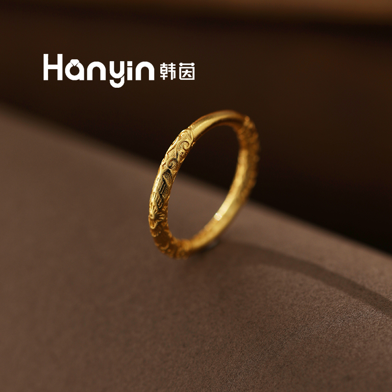 铜合金戒指 时尚轻奢简约经典闭口素款高质感指环情侣戒指AAA