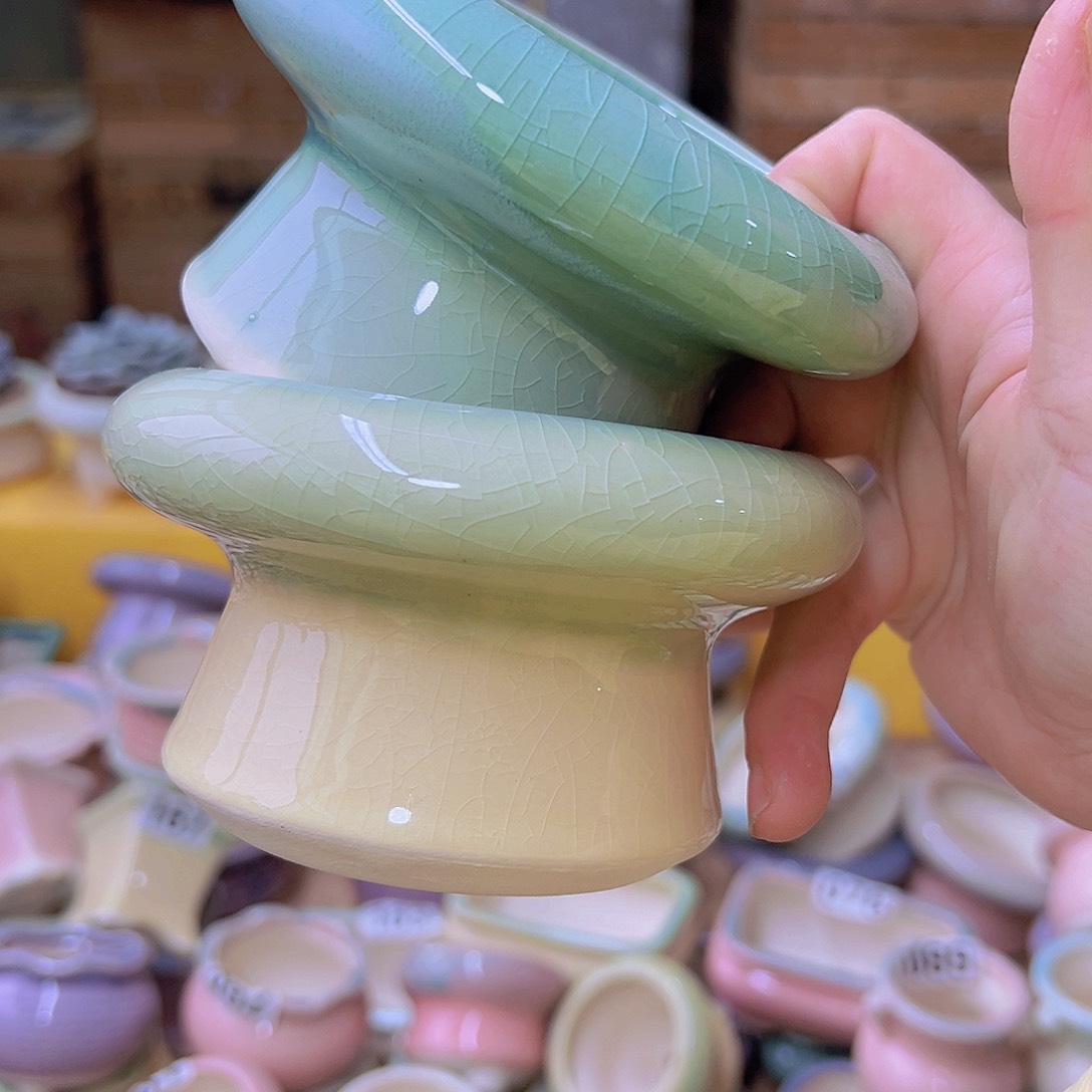 红陶陶瓷花盆当场满12包邮