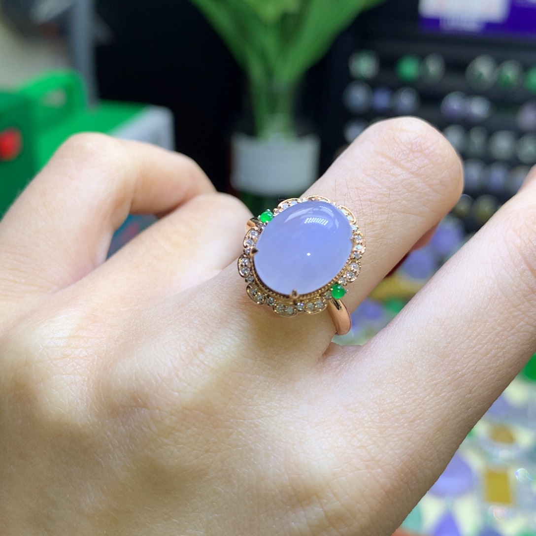 翡翠颈饰18K金镶嵌天然