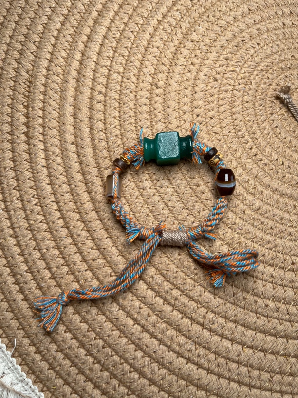 玛瑙双头顶编绳手链