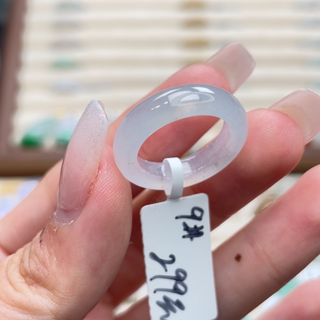 翡翠未镶嵌戒圈a09港圈9白月光乌鸡飘花