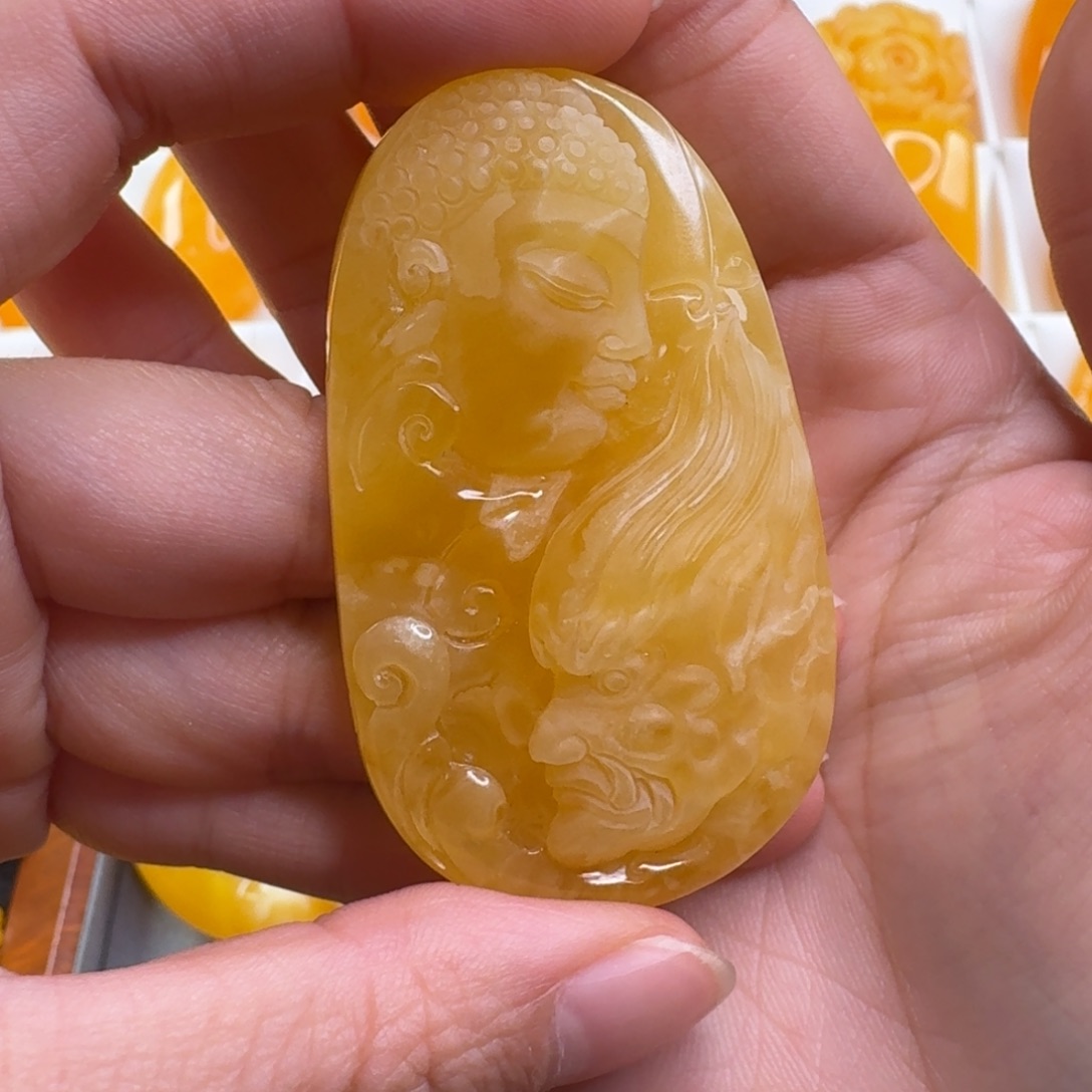 蜜蜡毛衣链未镶嵌