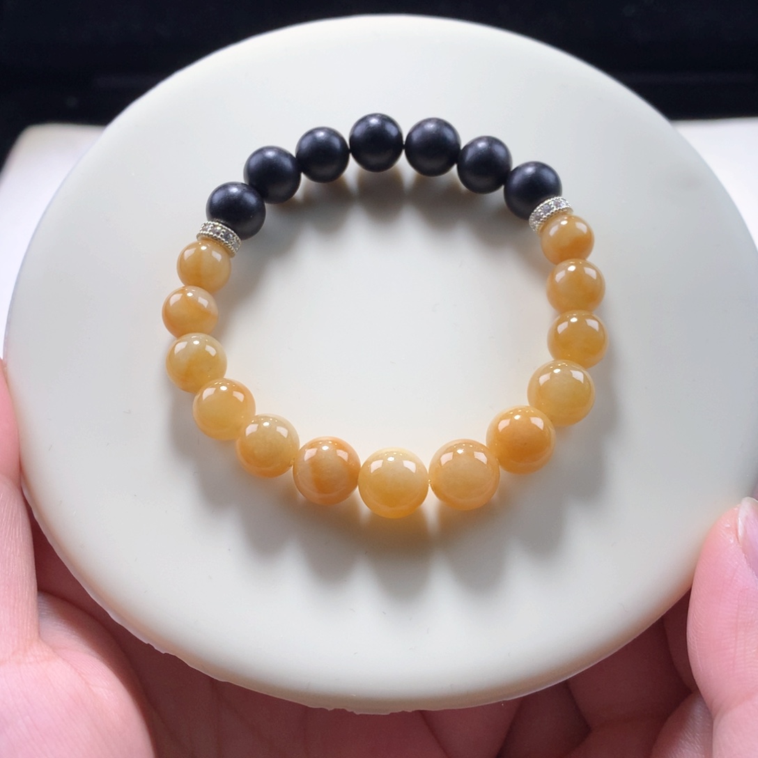 翡翠手链未镶嵌枫林晚