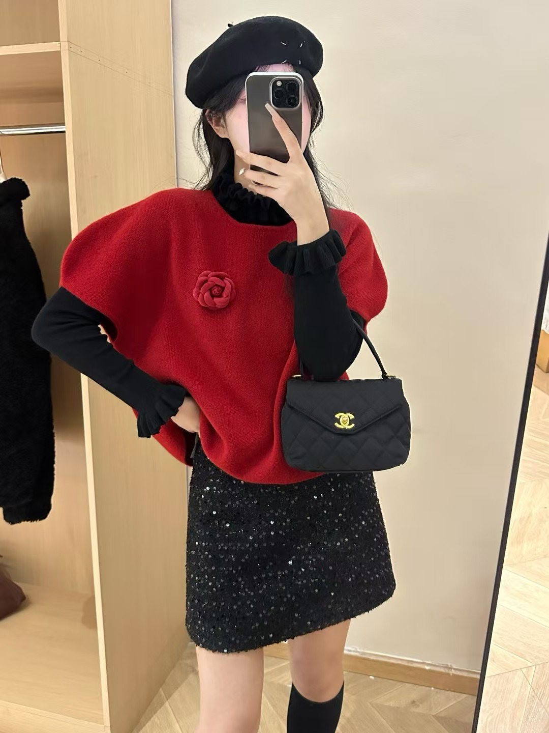 2025早春新款时尚韩款宽松休闲叠穿内搭针织衫ins秋冬两件套气质