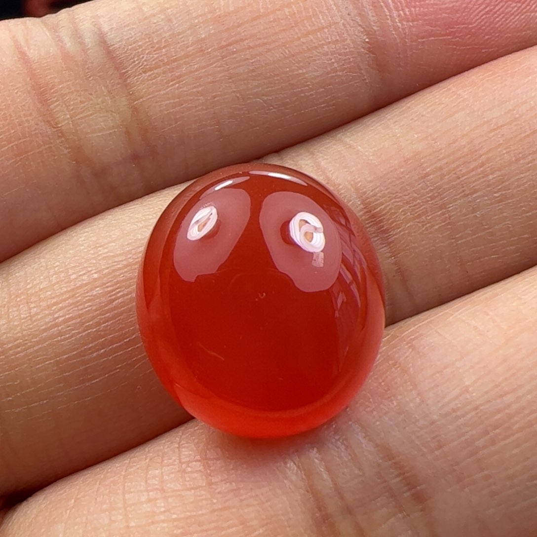 未镶嵌冰红蛋面南红玛瑙