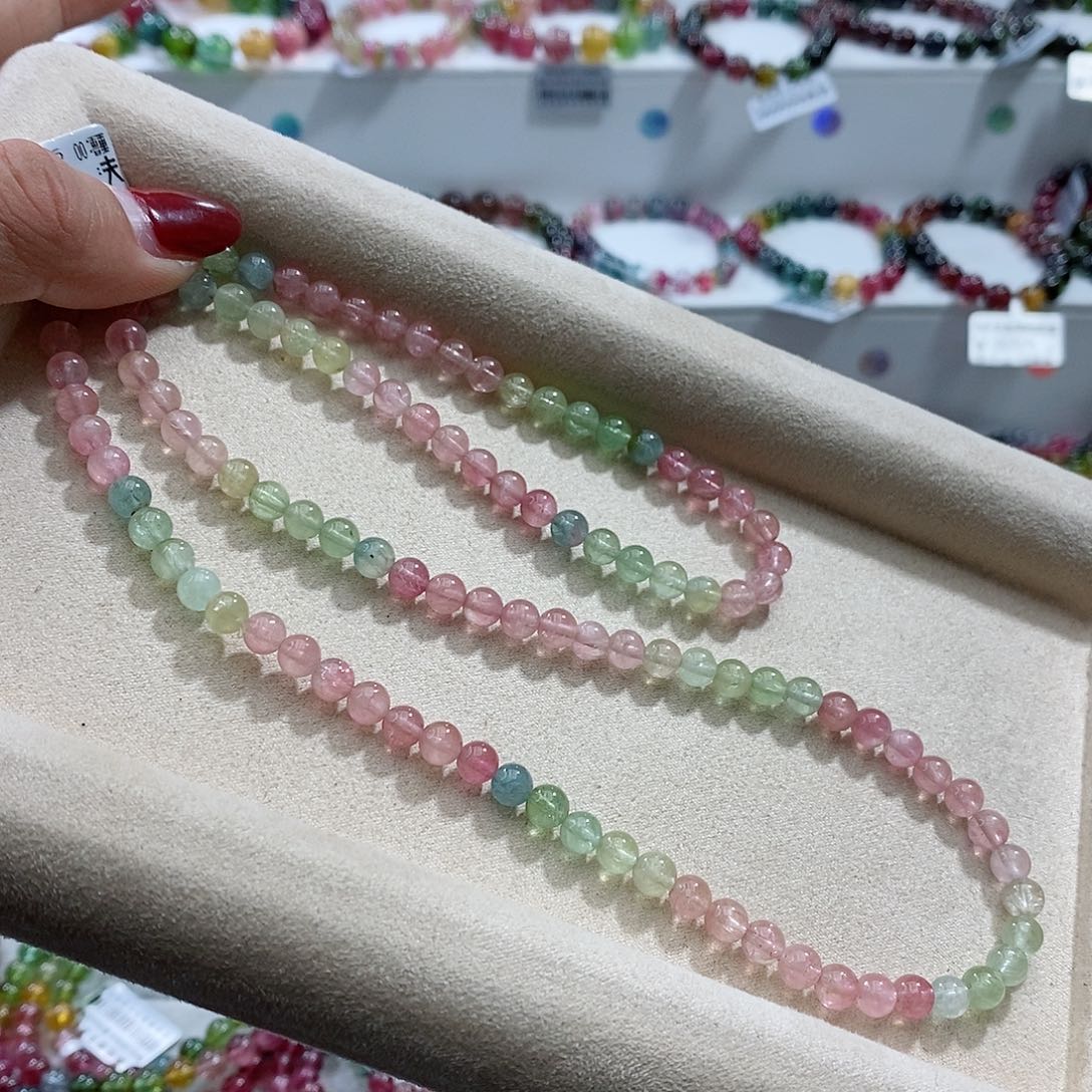 碧玺手链未镶嵌多样性发一条