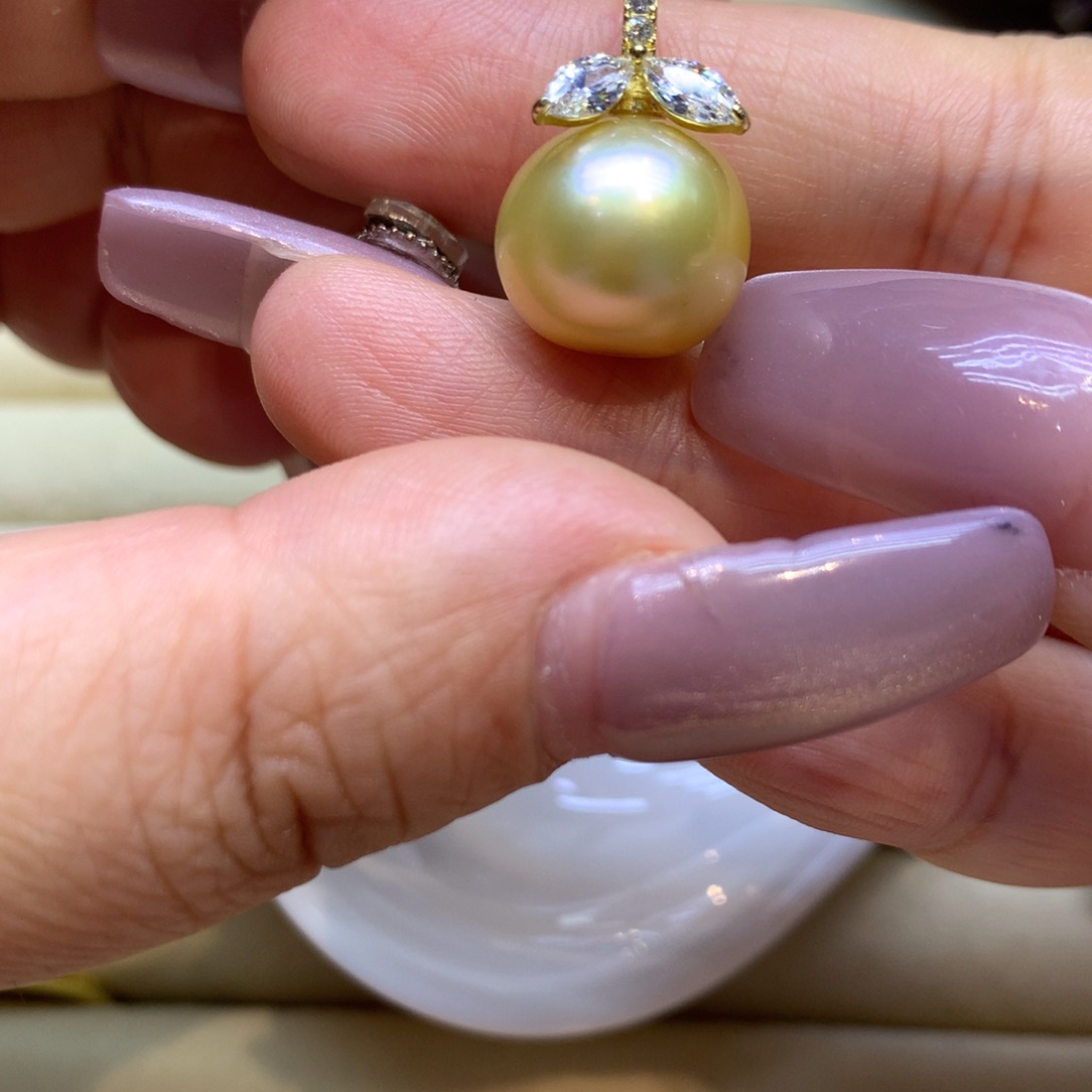 颈饰银S925镶嵌海水珍珠