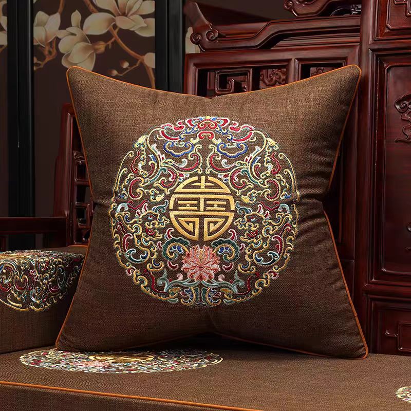 新中式抱枕靠枕沙发抱枕腰靠靠背垫靠垫沙发靠背垫新中式沙发坐垫
