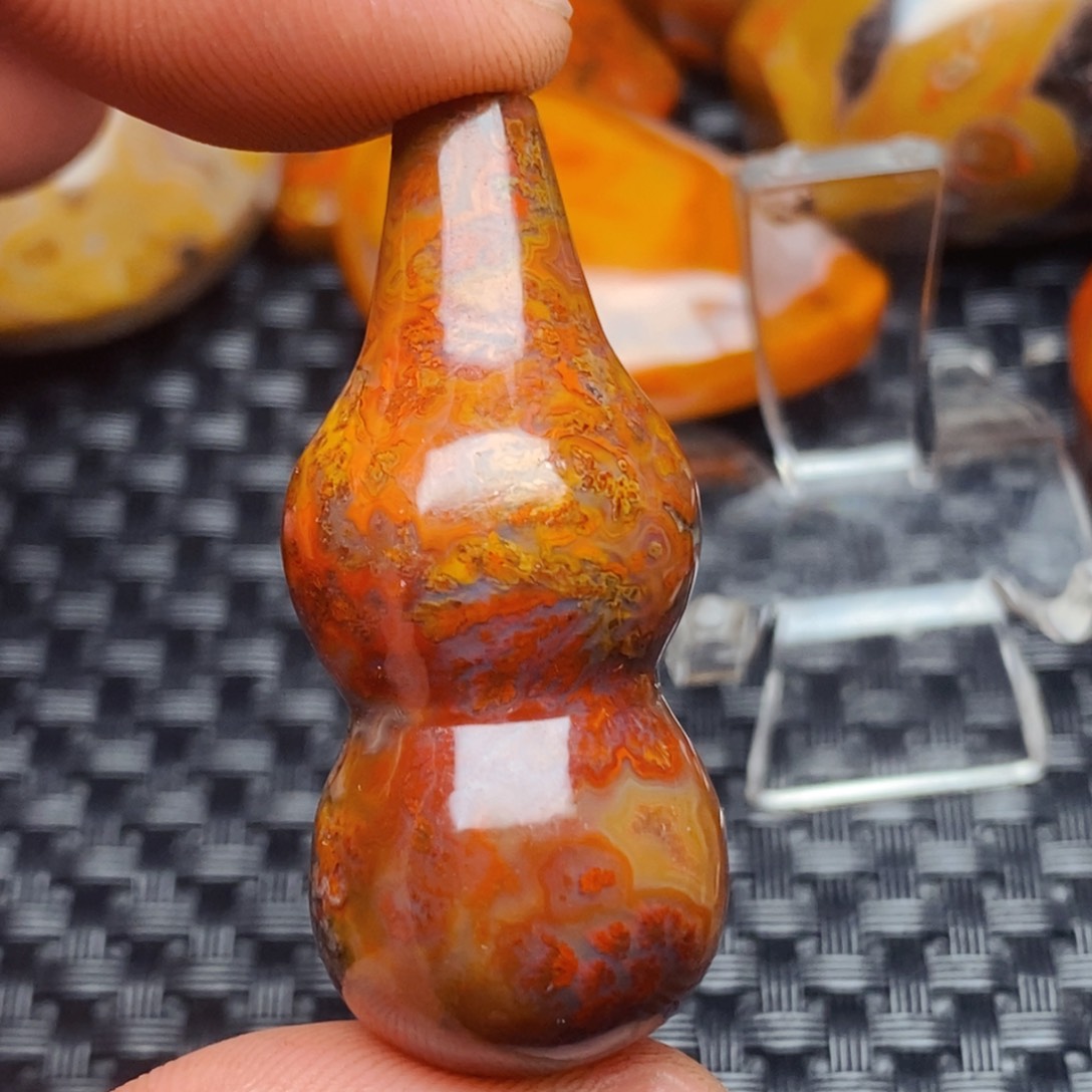 玛瑙/玉髓吊坠(不含链)未镶嵌泉*方