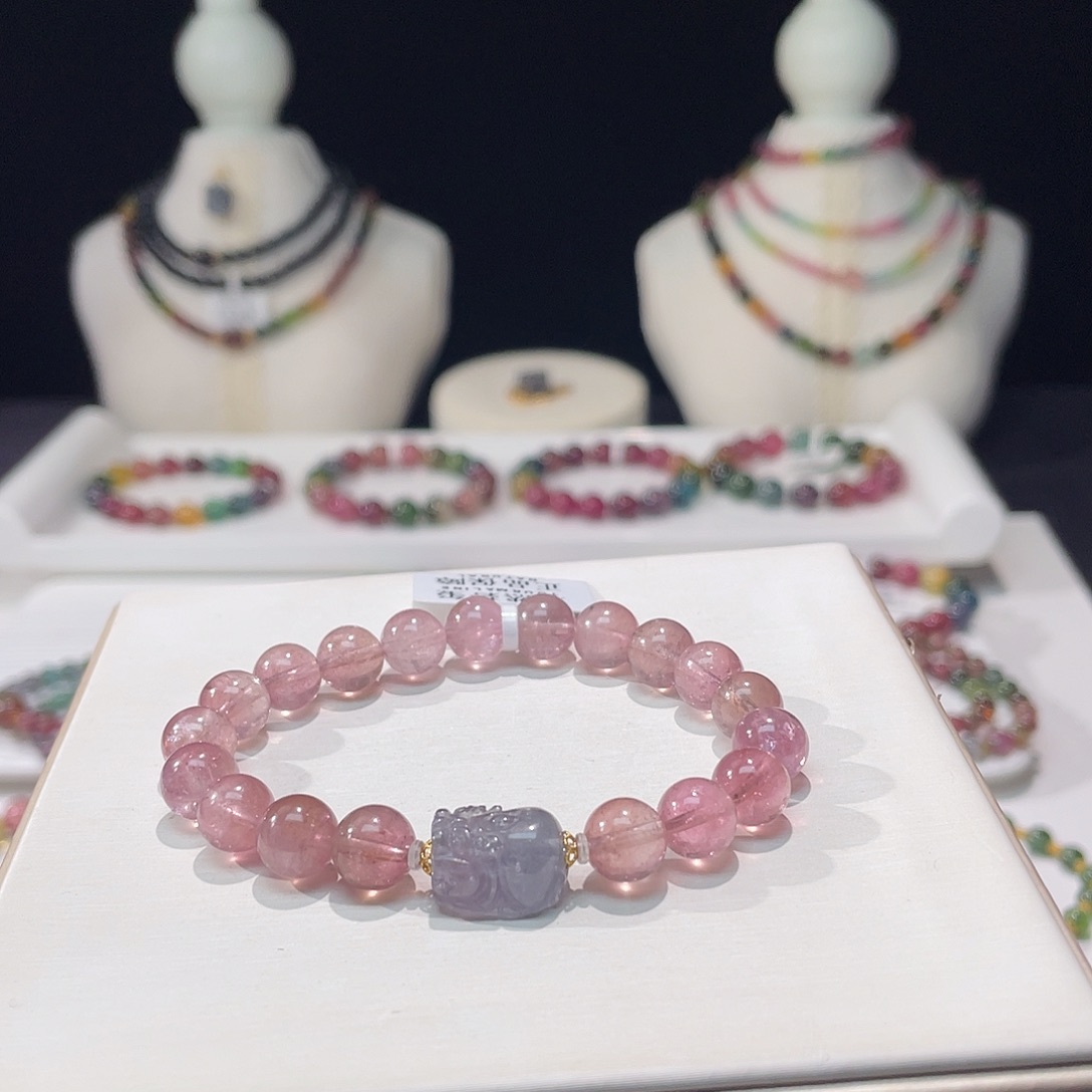 碧玺手串未镶嵌8.5mm+