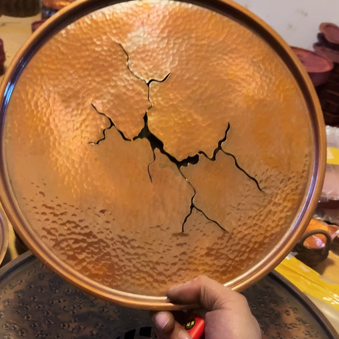 手工锻打工艺30茶盘烤色