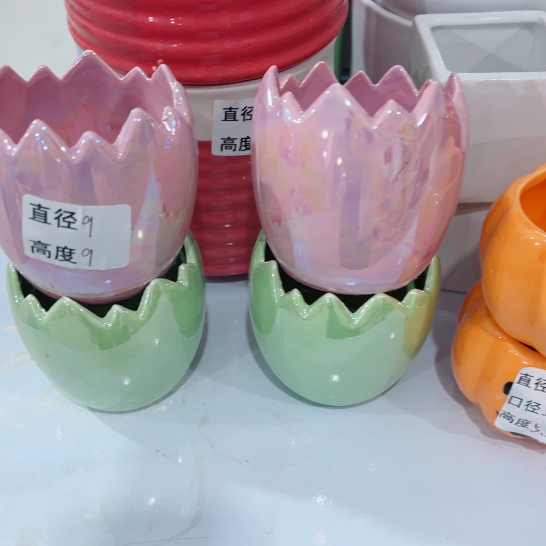 有孔，陶瓷花盆满10米包邮发货