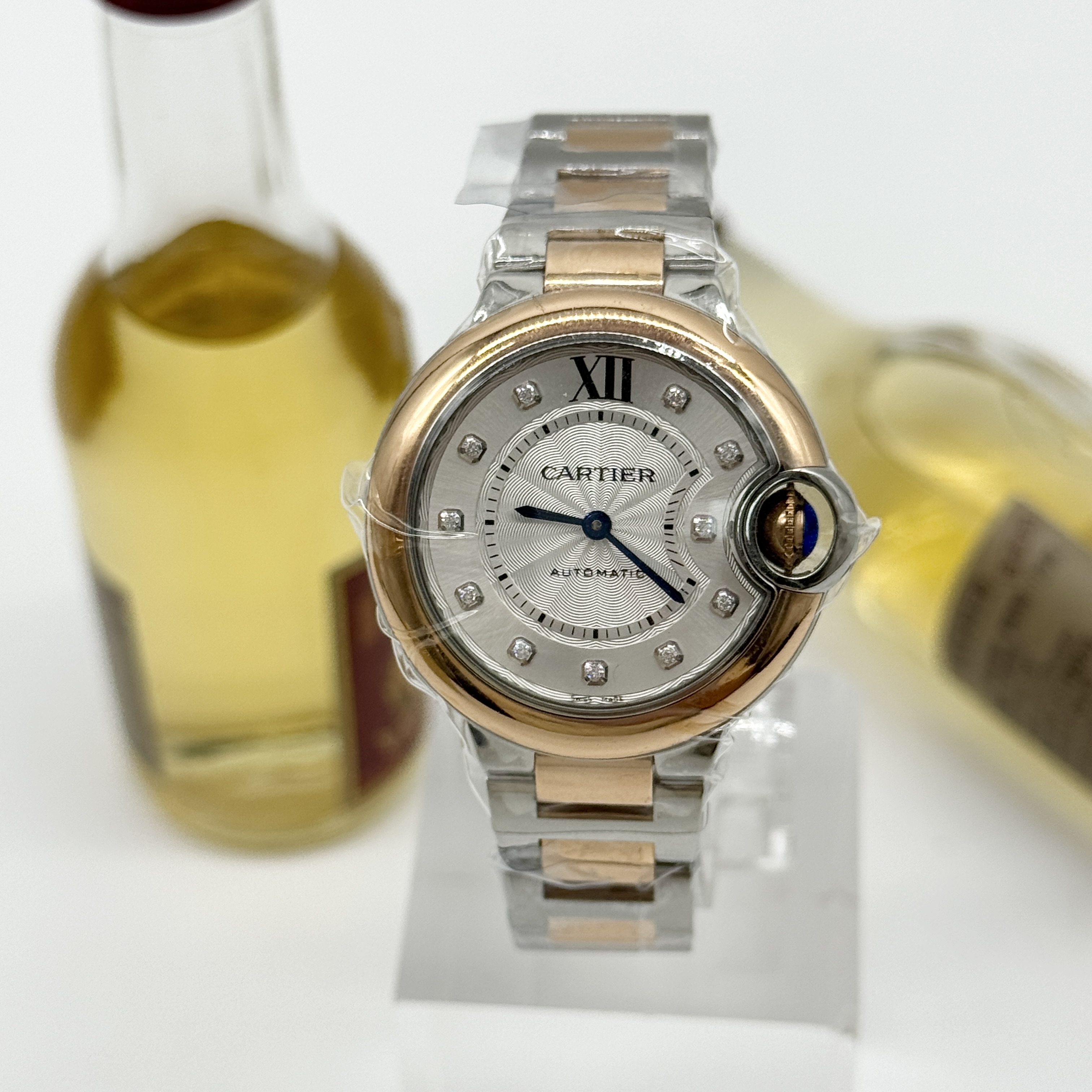 99新 Cartier/卡地亚 蓝气球 自动机械 精钢 33mm 24全 93500