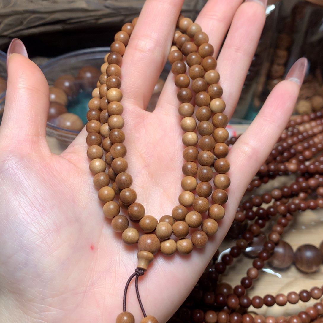 檀香木手串/手链迈索尔老山檀6x108枯枝